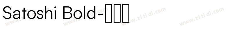 Satoshi Bold字体转换